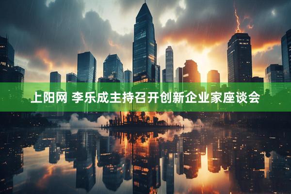 上阳网 李乐成主持召开创新企业家座谈会